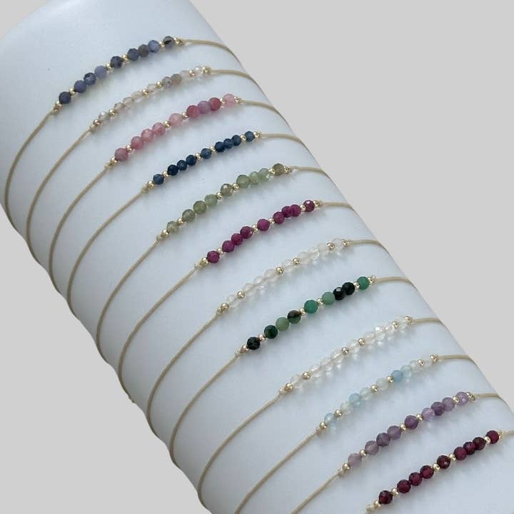 Picki Nicki - Vendita all'ingrosso Parure di gioielli - Braccialetto Birthstone, set di pietre preziose su carte6