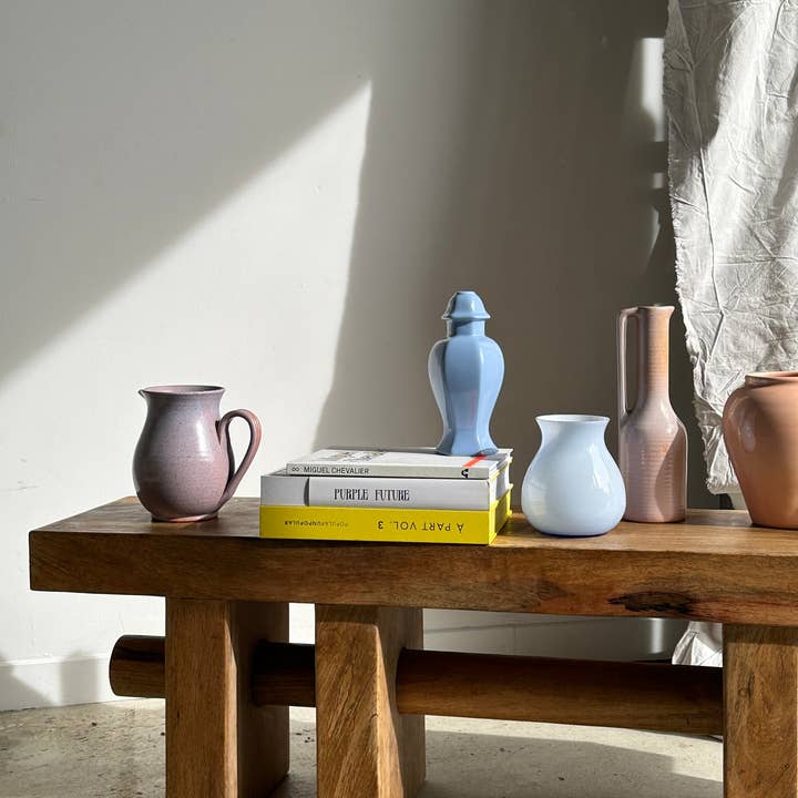 Office Objets - Wholesale Bench - Solid wood bench with openwork base crossed by a cylinder - Mango wood24