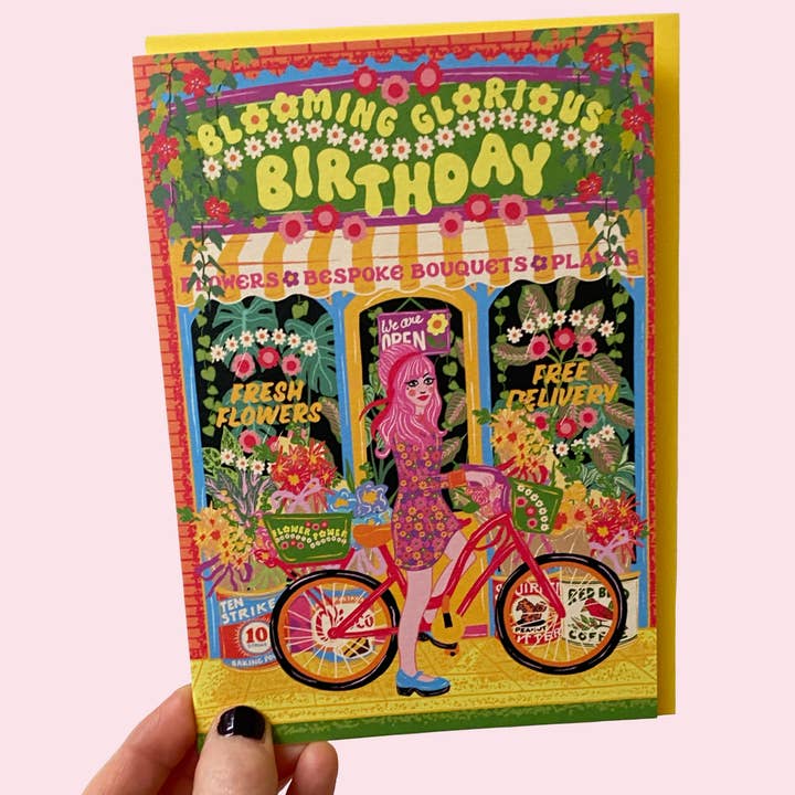 Florist Shop Birthday Greeting Card - Plants - Gardening for wholesale by Lost Plots