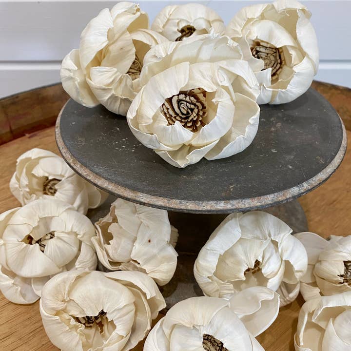 Oh You're Lovely - Wholesale Artificial Flowers - Helenâ„¢ (sola wood flower) - Set of 12 - 2.5 Inches