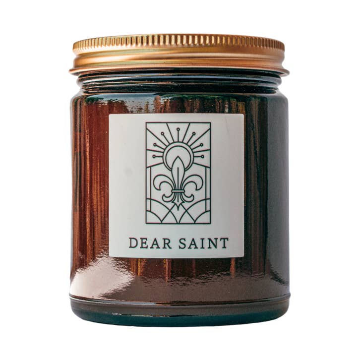 Kära Saint 6,8oz Stor Fin Doft Bärnstensfärgad Burkljus för wholesale av Herland Home