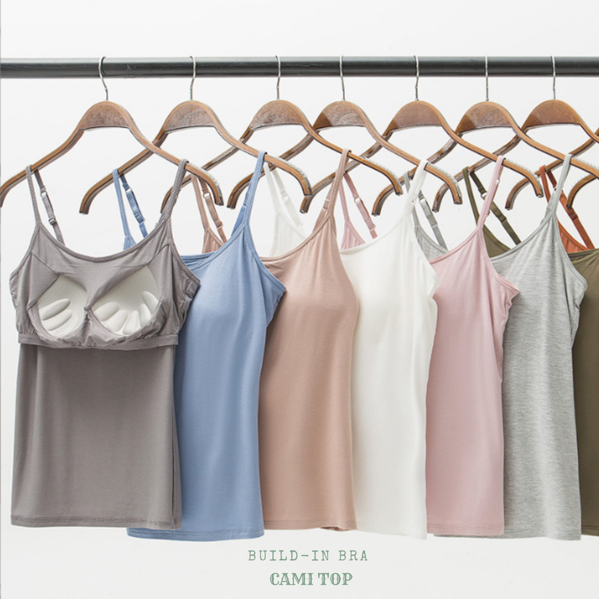 DrifWoo – Top interior – Mulher por atacado – Regata feminina de modal com sutiã embutido – camada para o outono10