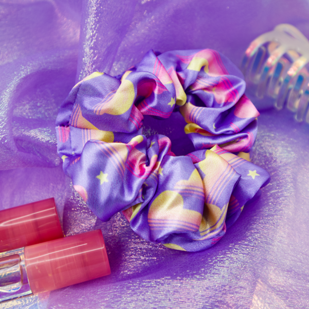 Glitchberry - Wholesale Scrunchie - Women's - Sweet Skies Satin Scrunchie4