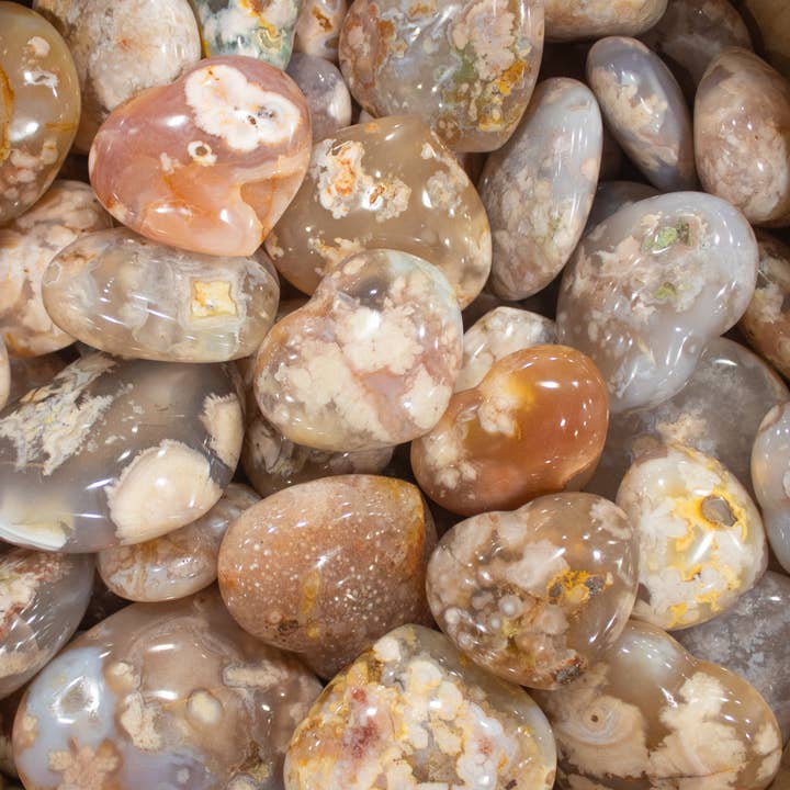 Quasar Gems USA - Wholesale Spiritual Stone/Crystal - Flower Agate Hearts