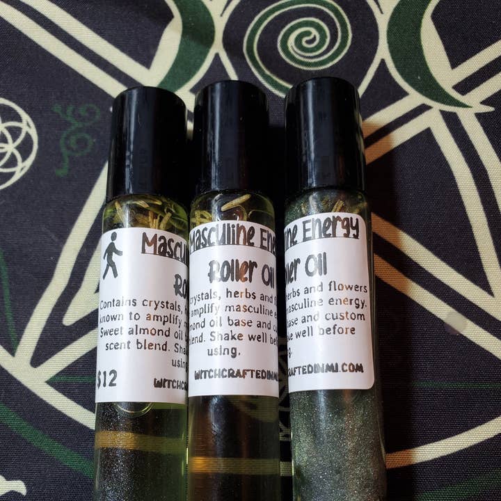 Masculine Energy Roller Oil Perfume Holistic Health Beauty Large for wholesale by Witchcrafted in MI