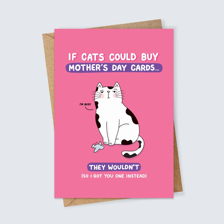 Mother's Day Grumpy Cat Card for wholesale by Inky in the Wild