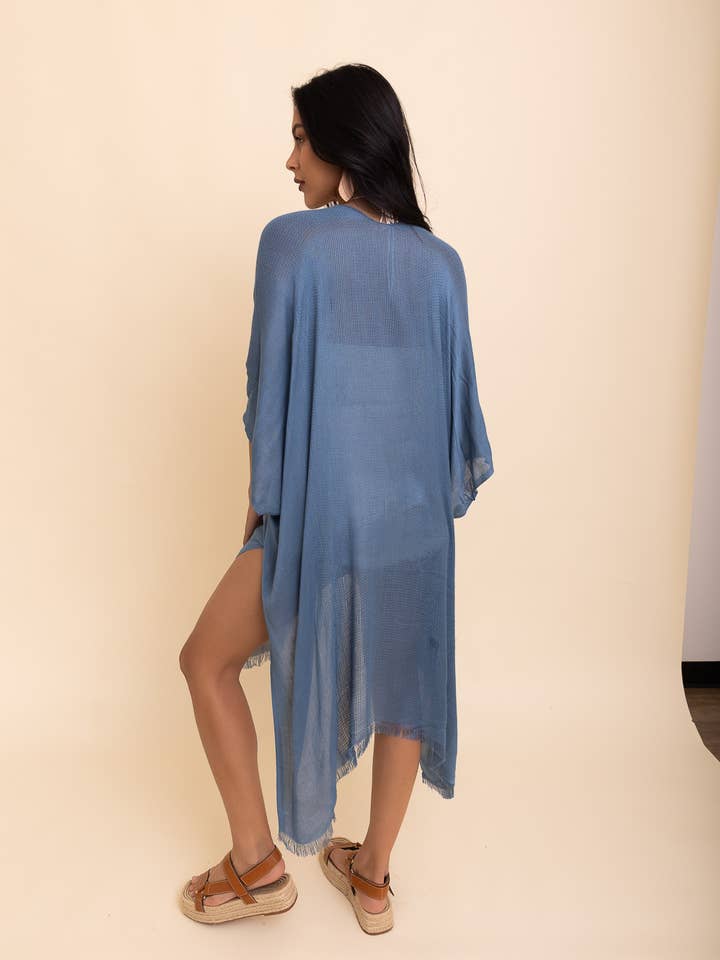 Leto Accessories - Vente Kimono – femme - Kimono bohème chic Festival Fantasy avec bord effiloché - plus de 10 couleurs4