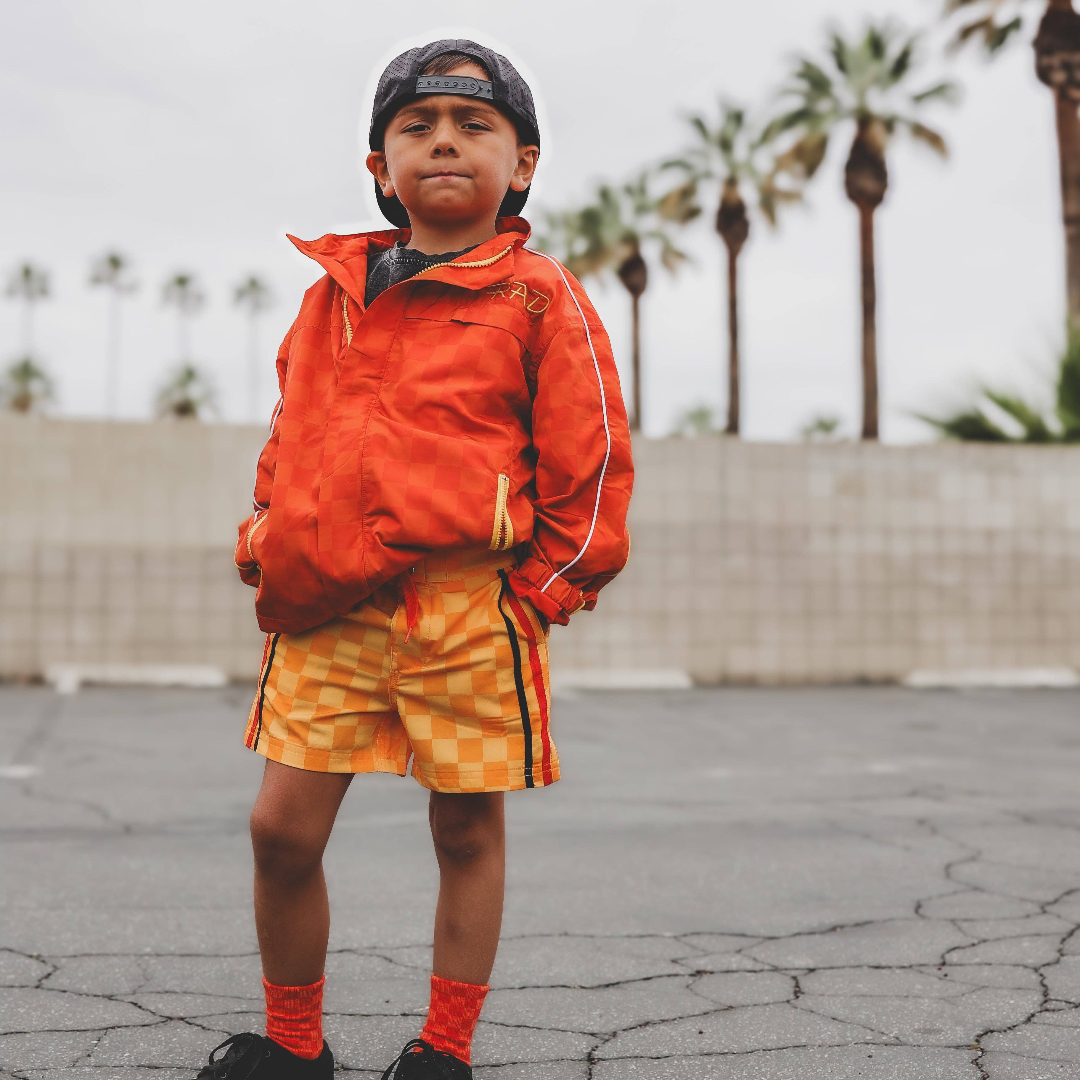 Little Rad Things - Wholesale Shorts - Kids - [PRE-ORDER] RETRO-WAVE HYBRID BOARD SHORT - YELLOW5