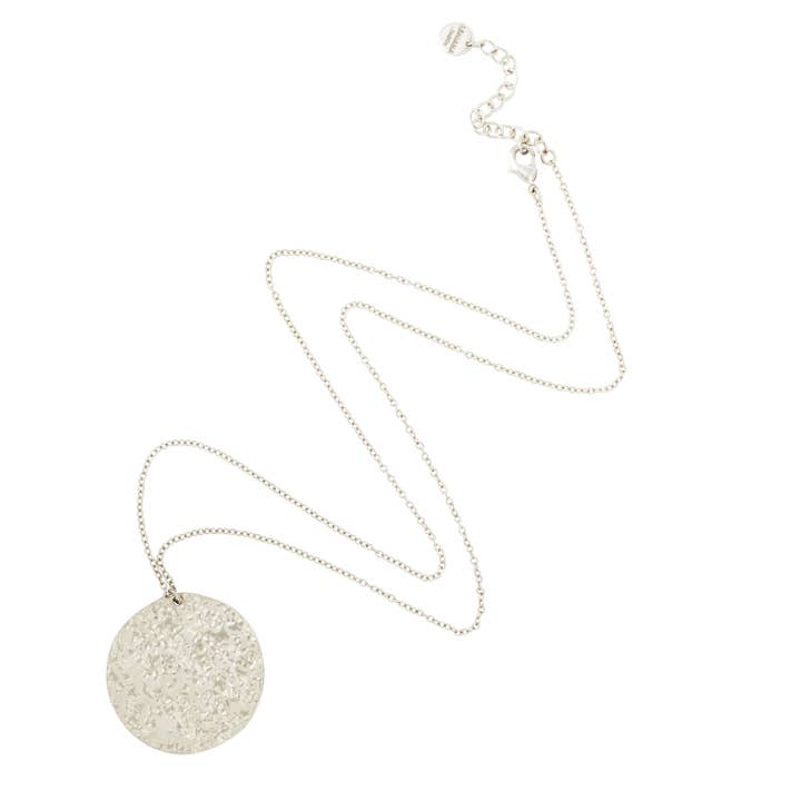 Ashiana London - Wholesale Pendant/Charm Necklace - Harmonia Long Silver Coin Necklace