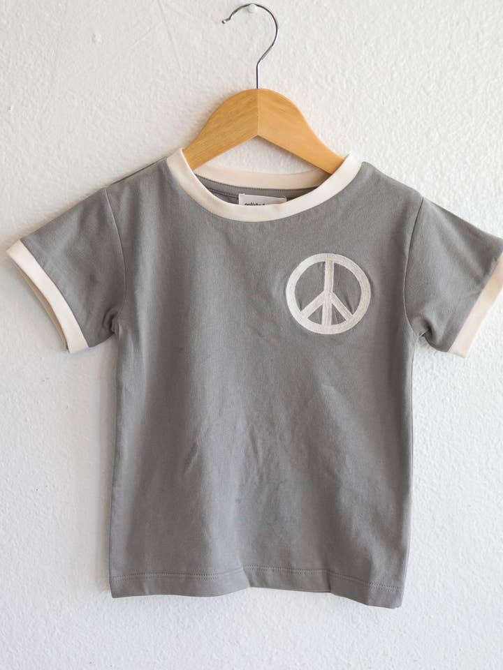 Peace, Graphic tshirt, Neutral toddler clothes, Toddler boy for wholesale by Polished Prints