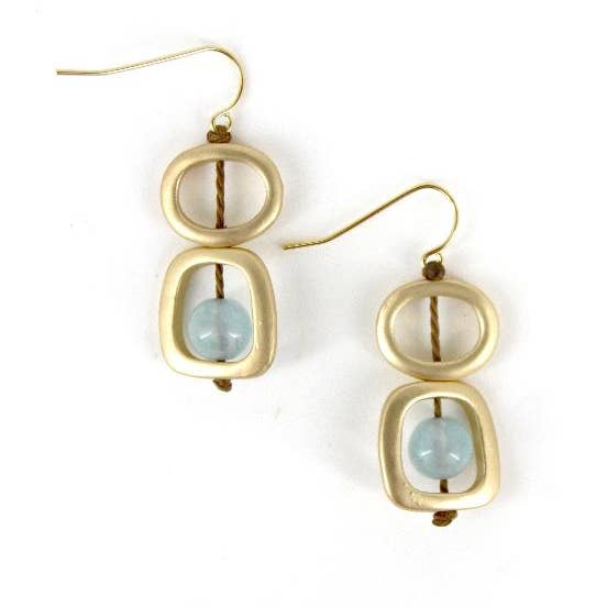 Sea Lily - Vendita all'ingrosso Orecchini pendenti - 410E - Orecchino Geometrico Oro