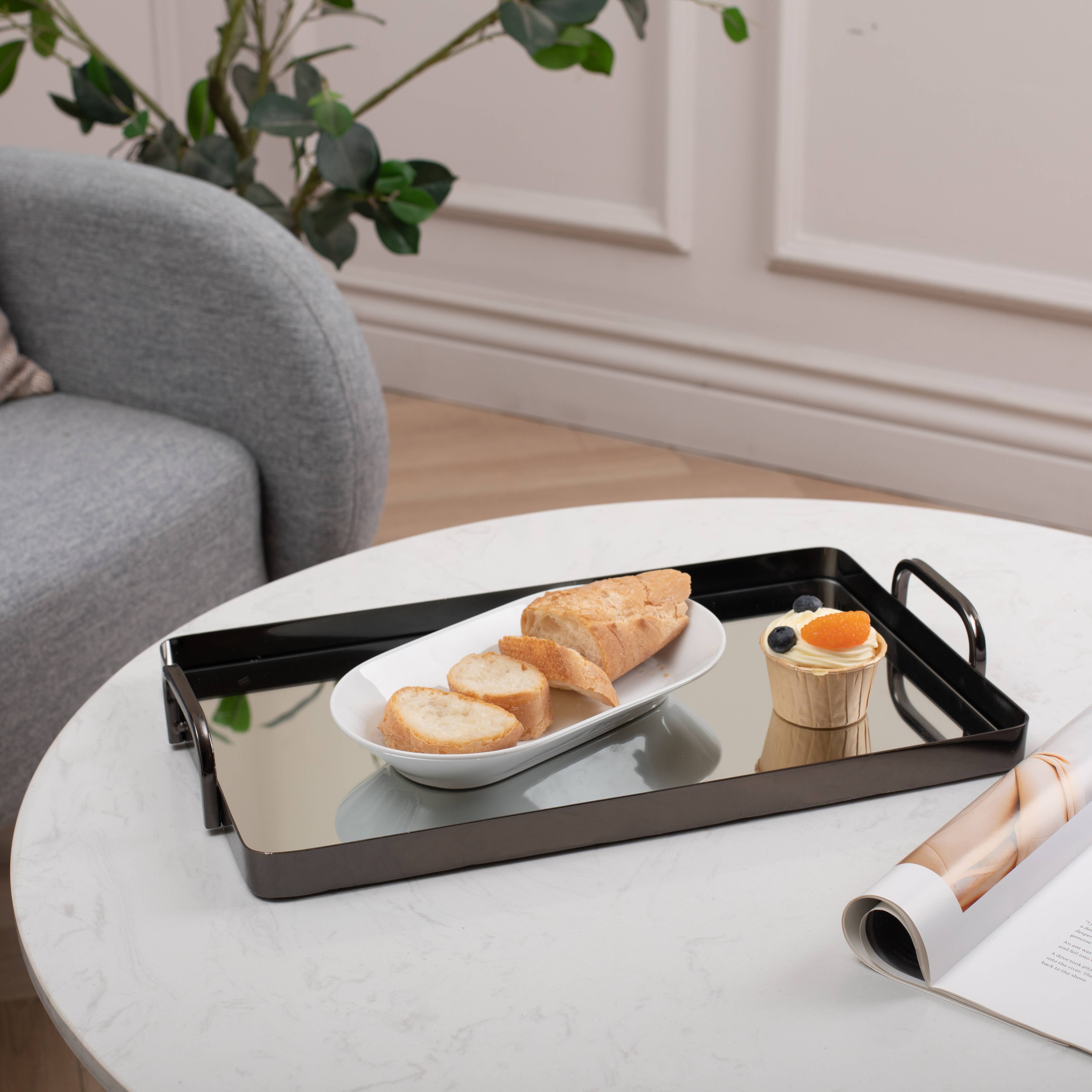 Cheungs Home Decor - Wholesale Decorative Tray - Nuvelle Set of 2 Metal Mirrored Trays25