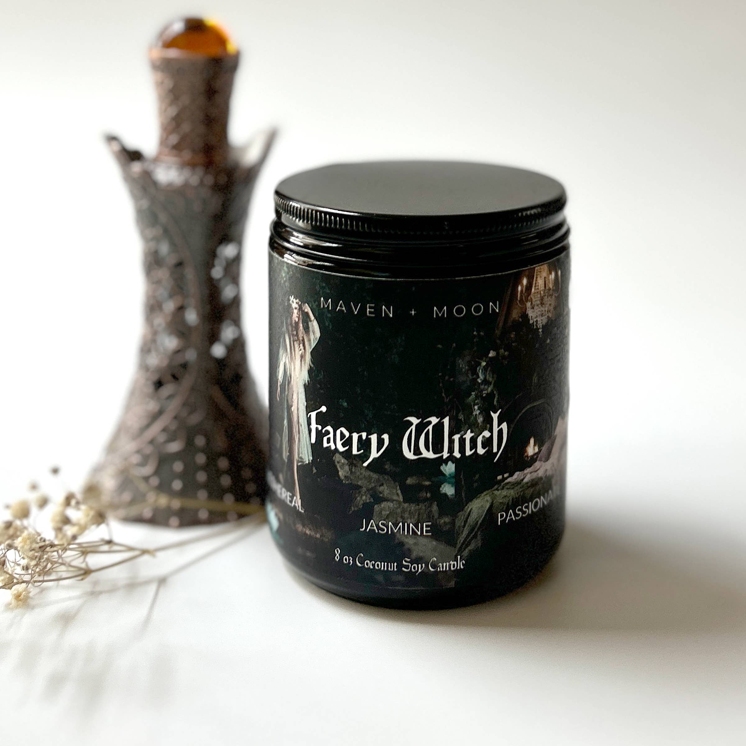 MAVEN + MOON - Wholesale Jar/Filled Candle - Faery Witch Coconut Soy Candle - 8 oz  2