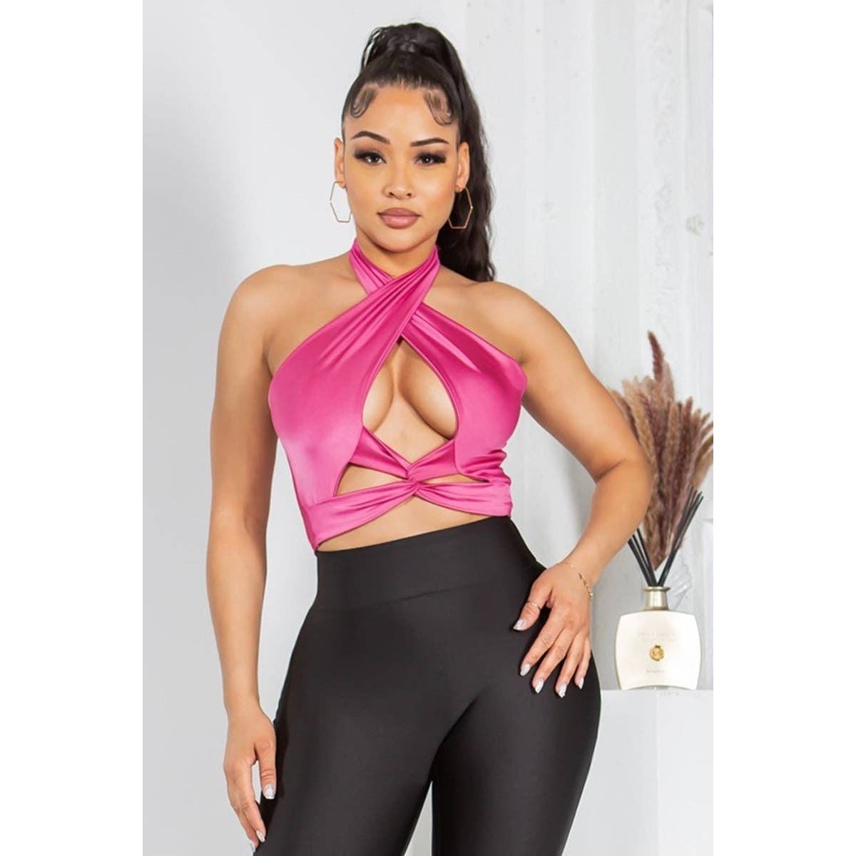 Black Pearl Clothing - Vendita all'ingrosso Camicetta - Donna - TOP CORTO CON SCOLLO ALL'AMERICANA7