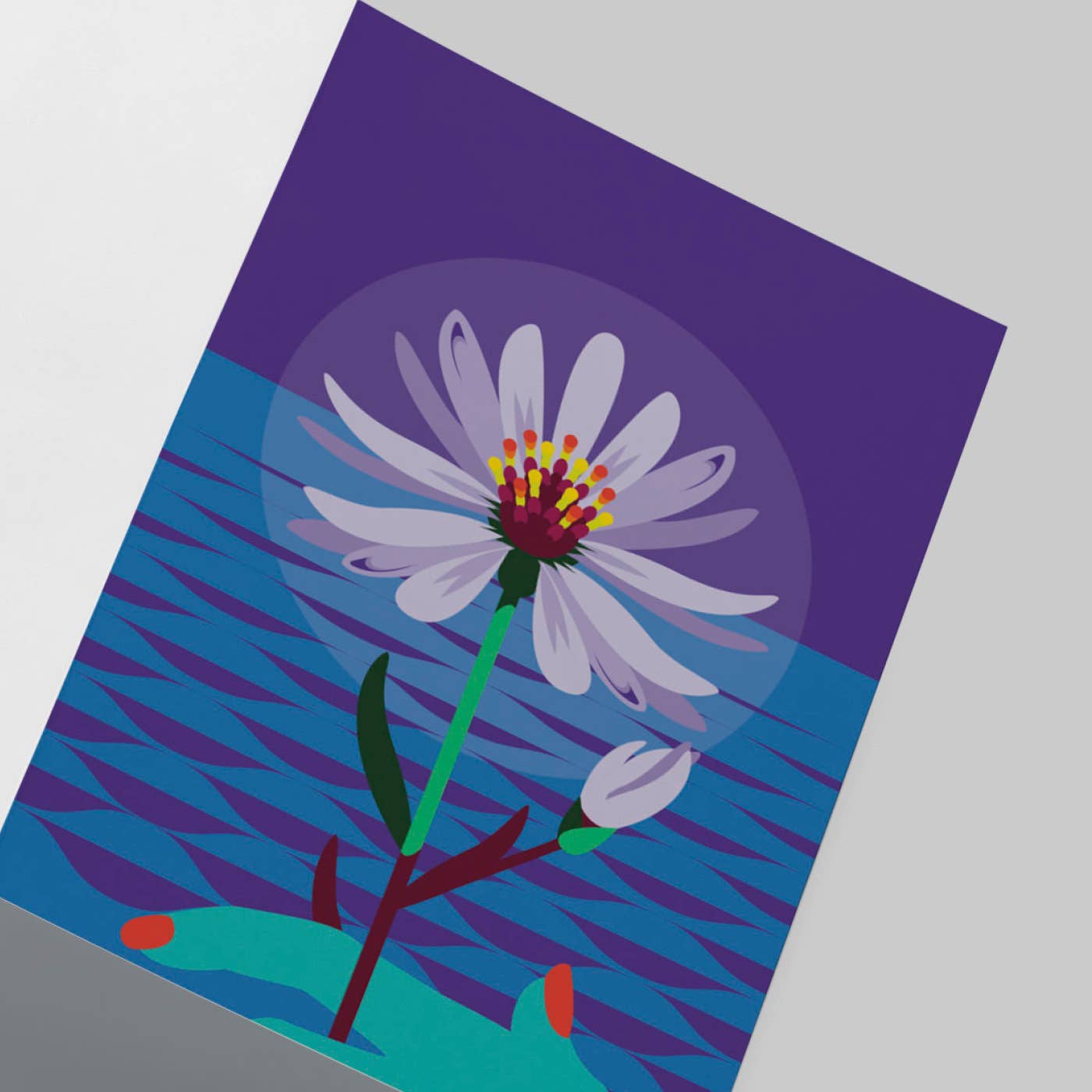 Pawpear - Wholesale Everyday Greeting Card - Sea Aster Greeting Card1