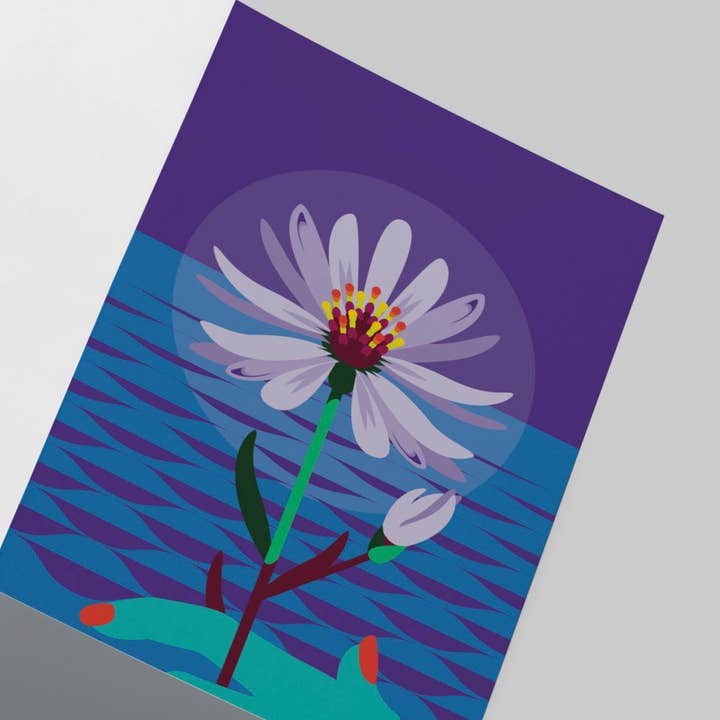 Pawpear - Wholesale Everyday Greeting Card - Sea Aster Greeting Card1
