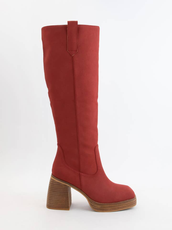 CCOCCI - Wholesale Boots - Women's - ALYSSA CHUNKY PLATFORM HEEL SLIM FIT TALL BOOTS8