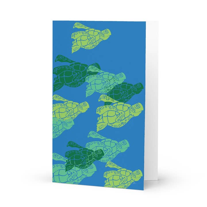 Turtles On The Go Greeting Card for wholesale by Jamie Palmer Keating