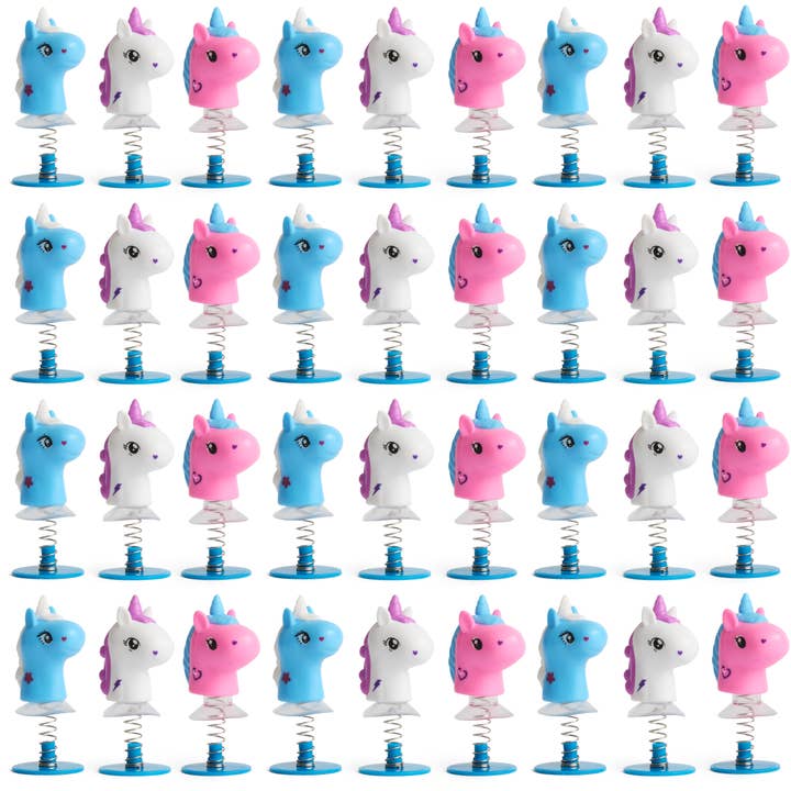36 Unicorn Spring Jump Up Pop Up Legetøj til børn, 6cm for engroshandel hos The Twiddlers