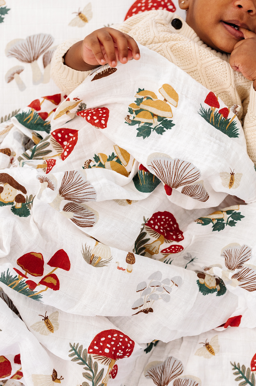 Clementine Kids - Wholesale Swaddle - Baby - Mushroom Swaddle1
