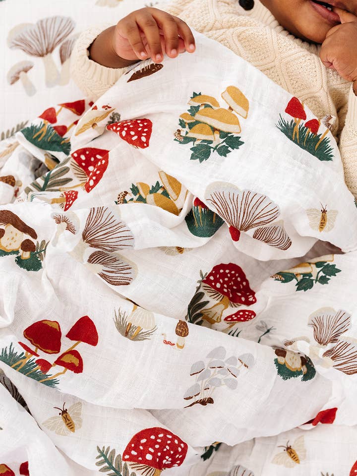 Clementine Kids - Wholesale Swaddle - Baby - Mushroom Swaddle1