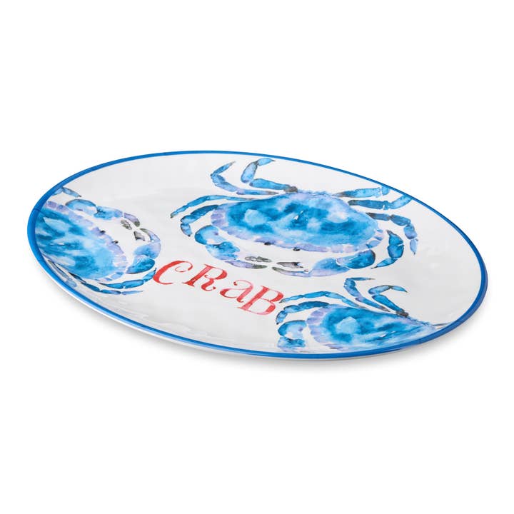 Certified International - Wholesale Platter - Beach House Crab Oval Platter 18" x 13.5"2