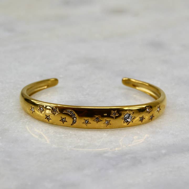 Veluna - Wholesale Cuff bracelet - Celestial Stars Cuff