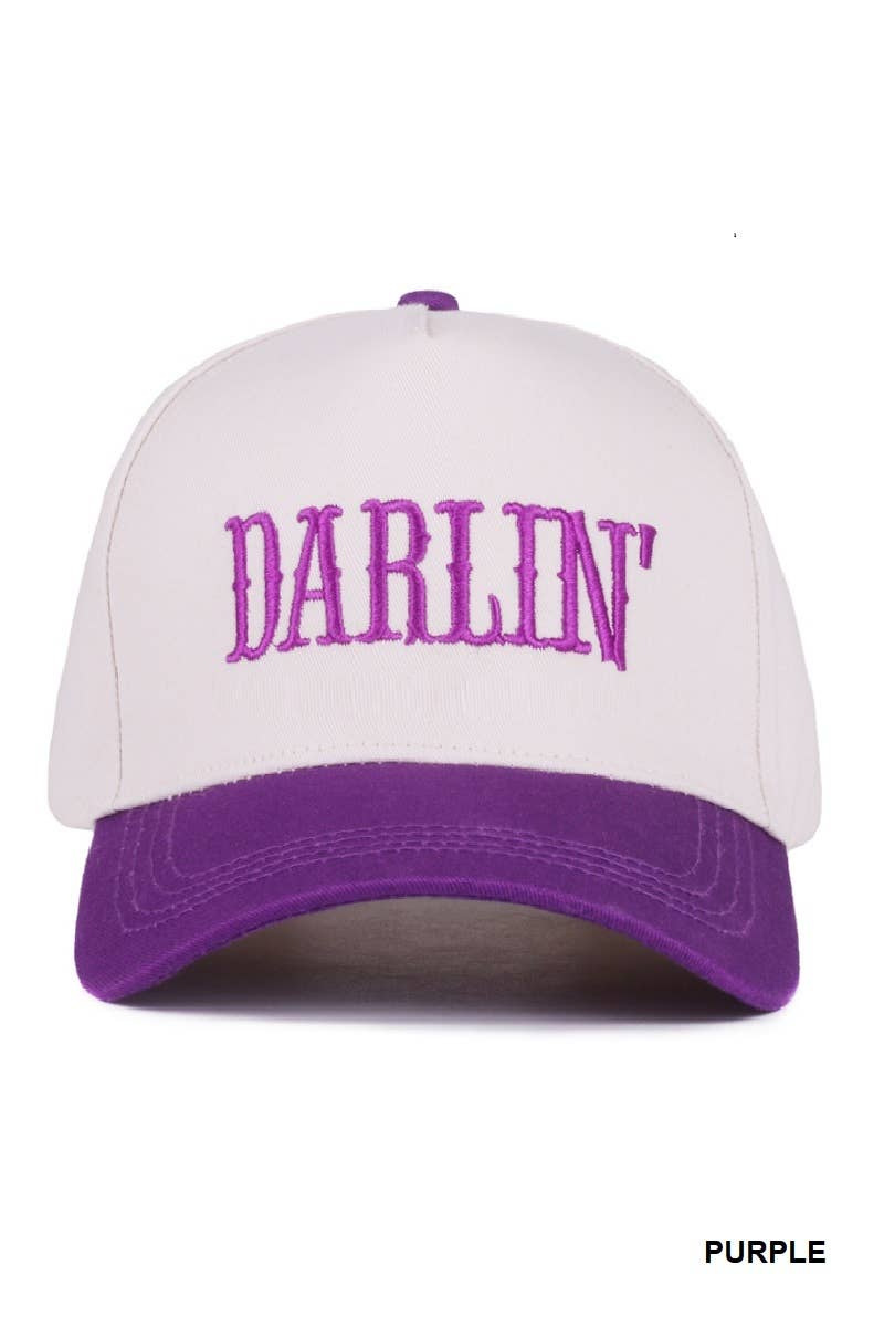 Vanilla Monkey - Wholesale Baseball Cap - Women's - Darlin' Embroidered Two-tone Canvas Cotton Cap5