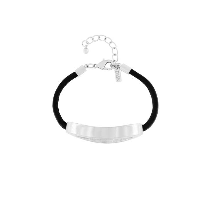Dansk Copenhagen - Wholesale Cuff Bracelet - Nostalgia Mega Ring Leather Bracelet Silver Plating4