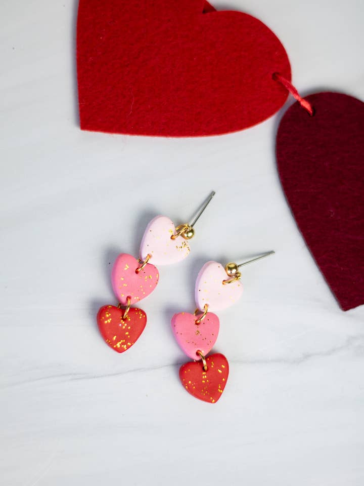 Hjärta med 3 nivåer dinglar för wholesale av EJ Clay Co