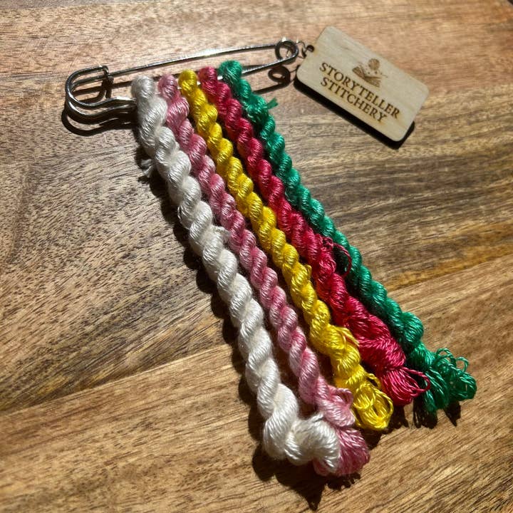 Vintage Christmas Hand-Dyed 100% Silk Embroidery Threads for wholesale by Storyteller Stitchery