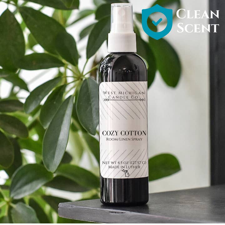 Cozy Cotton Odor Neutralizing Room Linen Spray for wholesale by West Michigan Candle Co