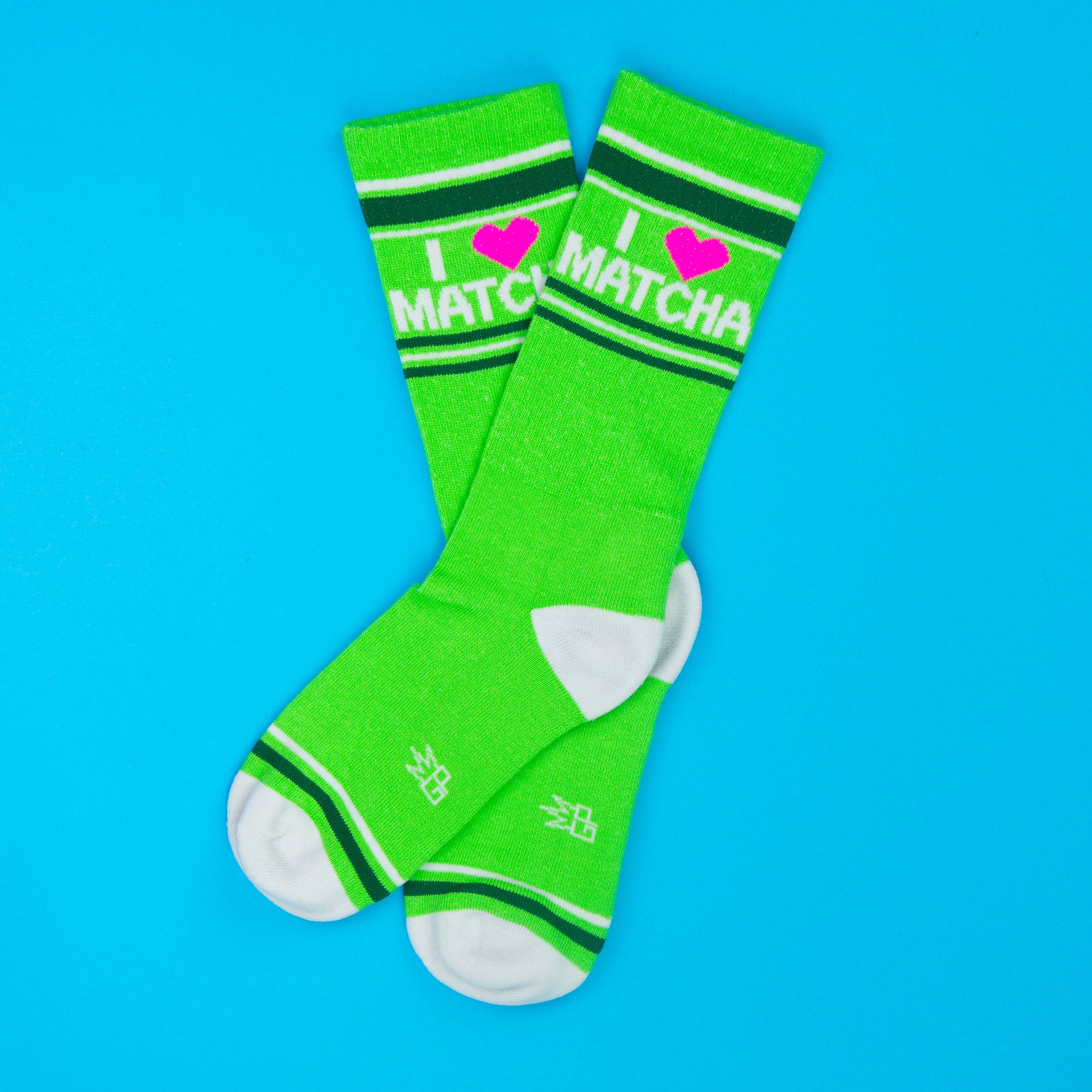 Gumball Poodle – wholesale Socks – Unisex – I ❤️ Matcha Gym Crew Socks1