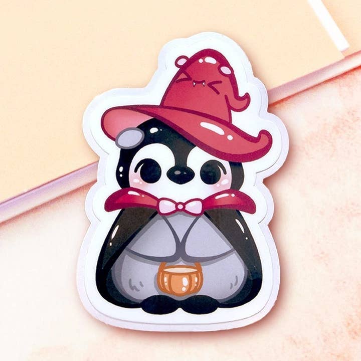 Halloween Vampyr pingvin søde Kawaii Sticker Pack 2.5" for engroshandel hos BeeluArt