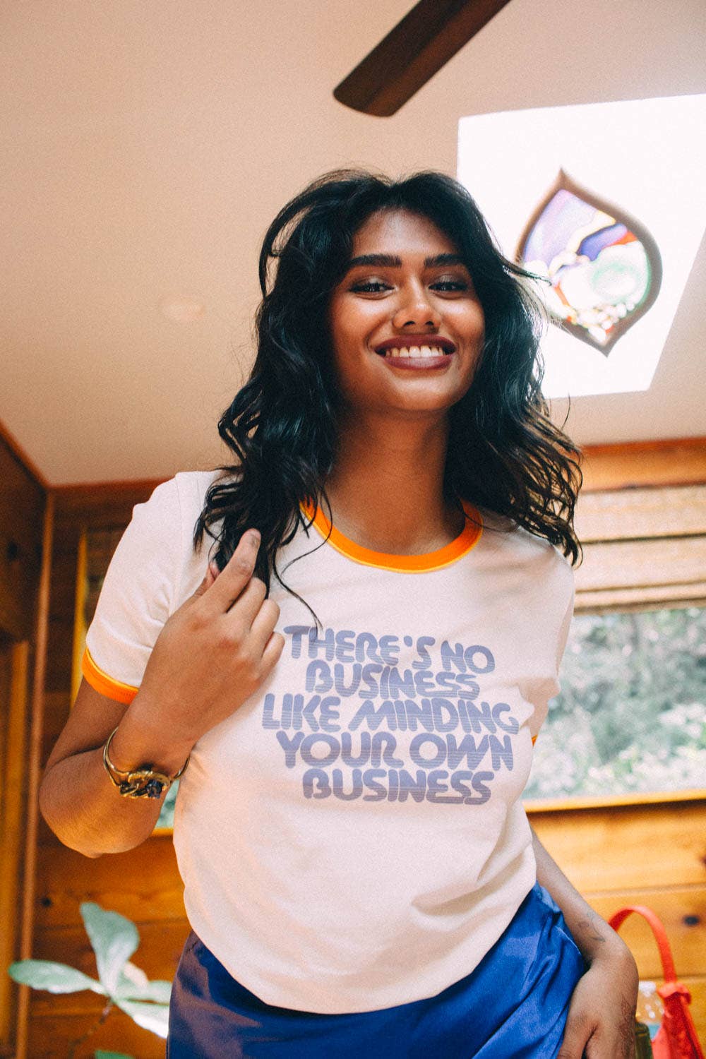 The Bee & The Fox - Wholesale Screen Printed T-Shirt - Women's - There's No Business Like Minding Your Own Business