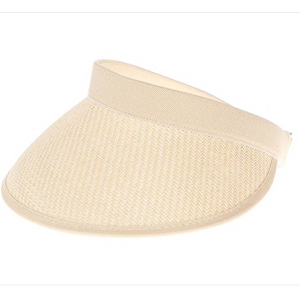 Bella Betty - Vente Visière – femme - Chapeau pare-soleil en paille structuré avec bande ajustable extensible11