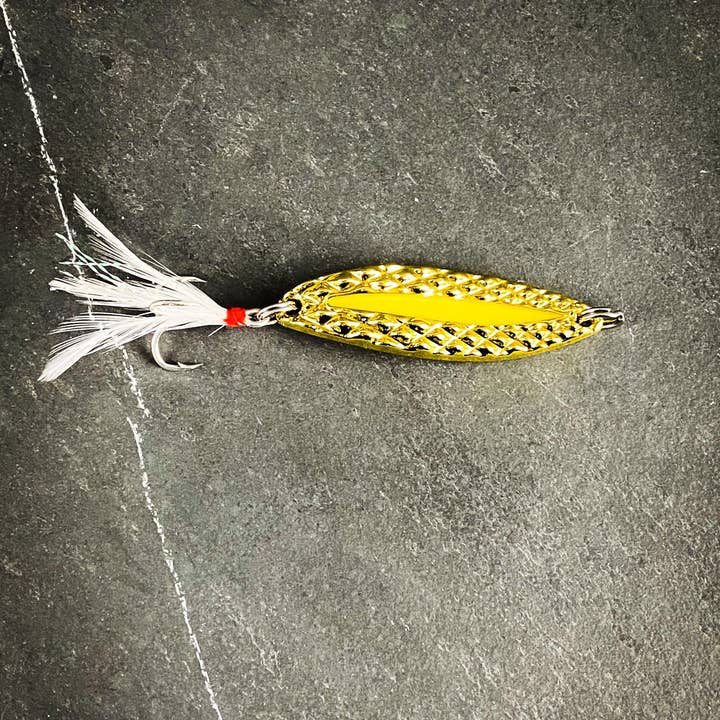 Outdoor Junction - Wholesale Sporting Accessories - Luminous Metal Spinner Spoon with Feather Treble Hooks0