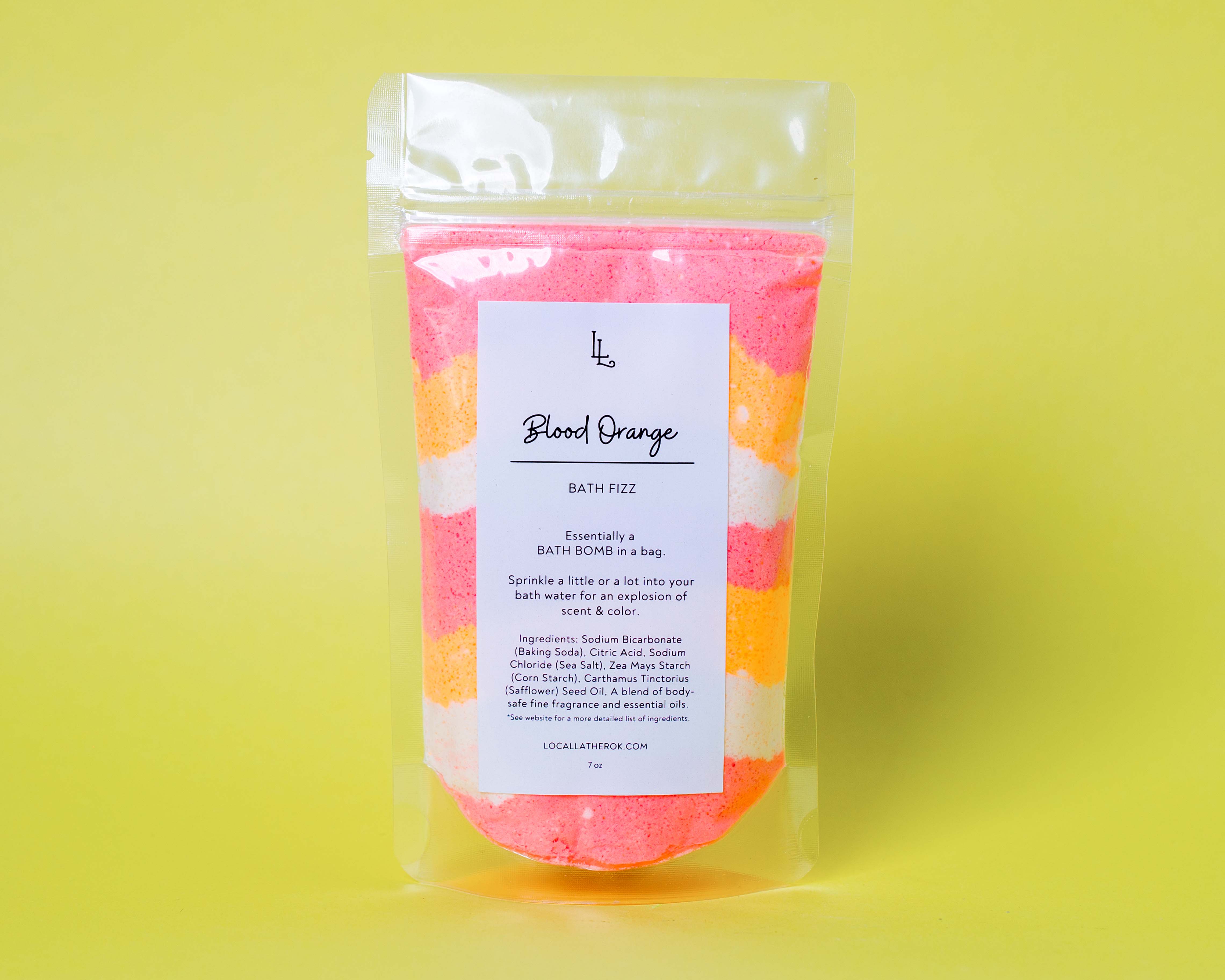 LOCAL LATHER REFILLERY & SOAP SHOP - Wholesale Bath Bomb/Fizz - Blood Orange Bath Fizz