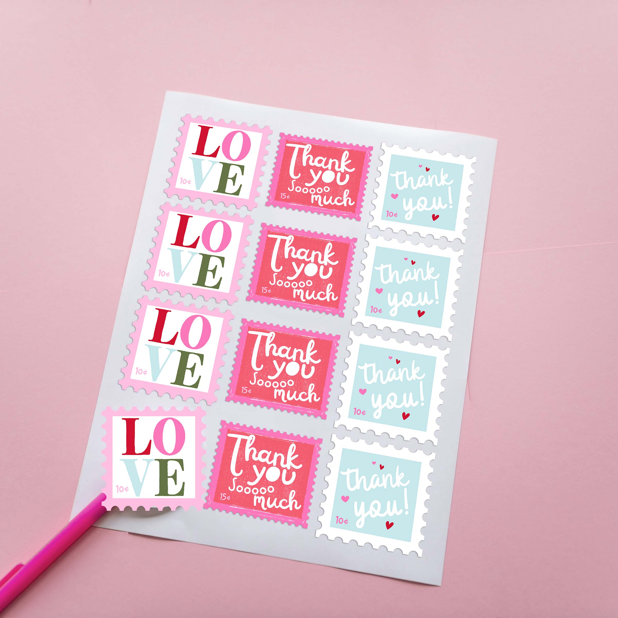 Picksie Mailers - Wholesale Sticker - Poly Postage Thank You Stickers | 2" Matte | 48pk1