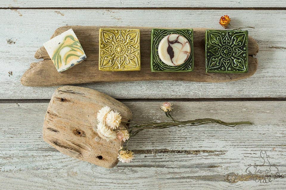 Danutė Murauskienė - Wholesale Bath Soap Dish - Green square soap dish2