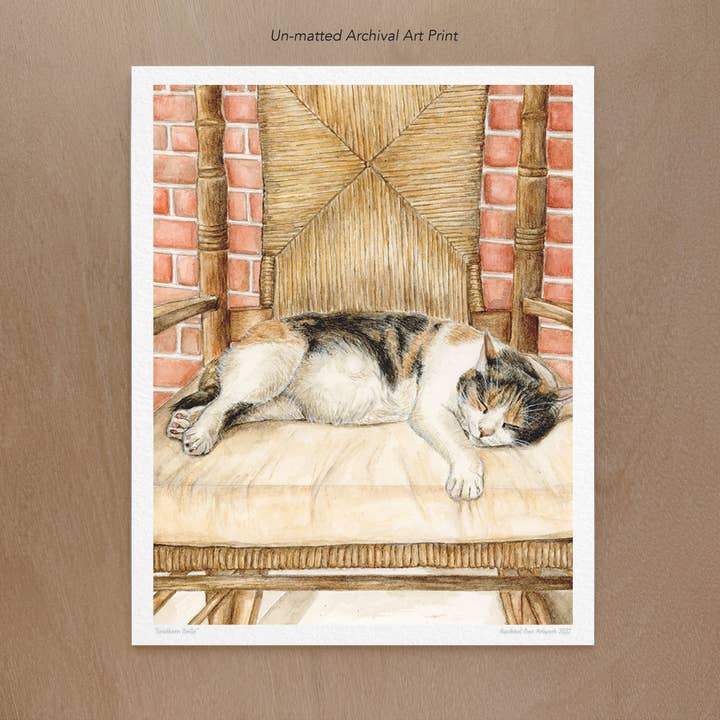 Calico Cat Art Print for engroshandel hos Rachael Bee Artwork