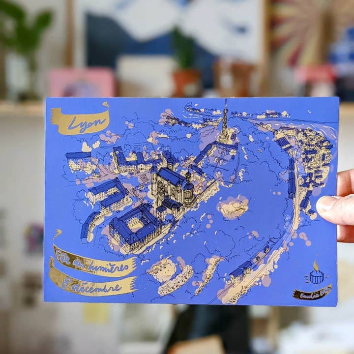 8 de diciembre Subida con antorchas para venta al por mayor de EMILIE ETTORI ILLUSTRATION