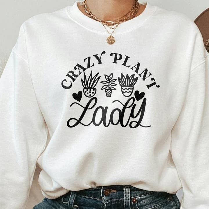 Camisola Crazy Plant Lady Succulent Addict Gardener'S Gift Gift por atacado de PositiveParty