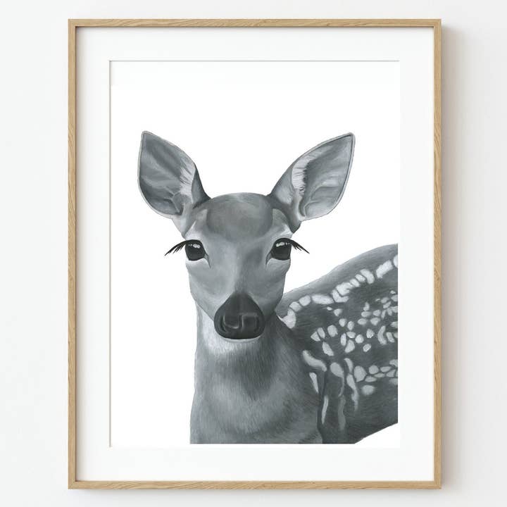 Acrylverf met herten, Woodland Animal Art voor wholesale door Reflections by Megan