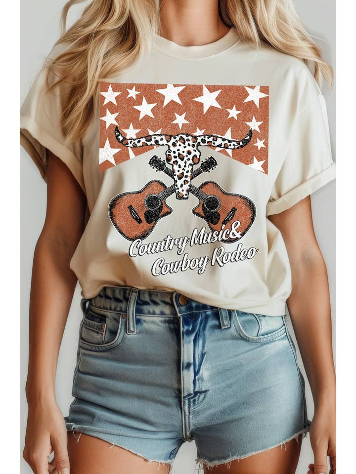 T-shirt à manches courtes Country Music pour la vente par BouTeeQue Closet