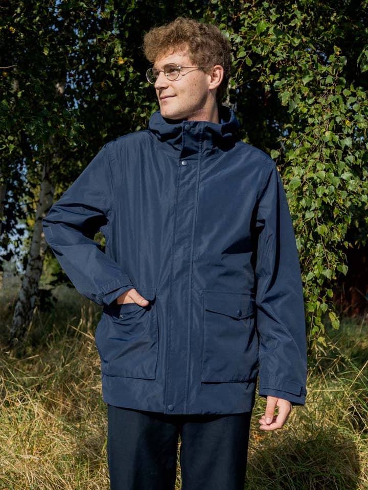 Danehirtshals Rain Jacket Dark Navy for engroshandel hos Danefae København