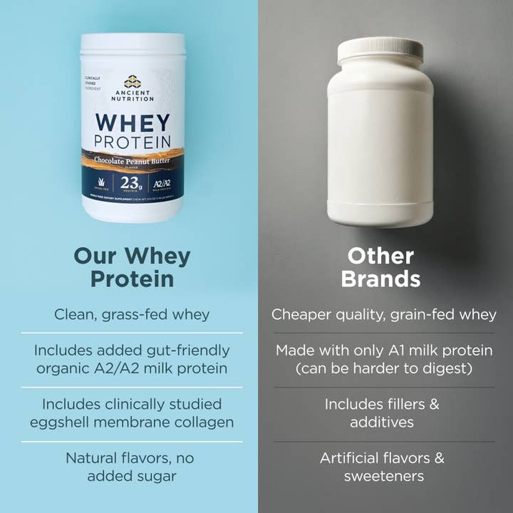 Ancient Nutrition - Wholesale Protein/Superfood Powder - Whey Protein | Powder Chocolate Peanut Butter (18 Servings)4