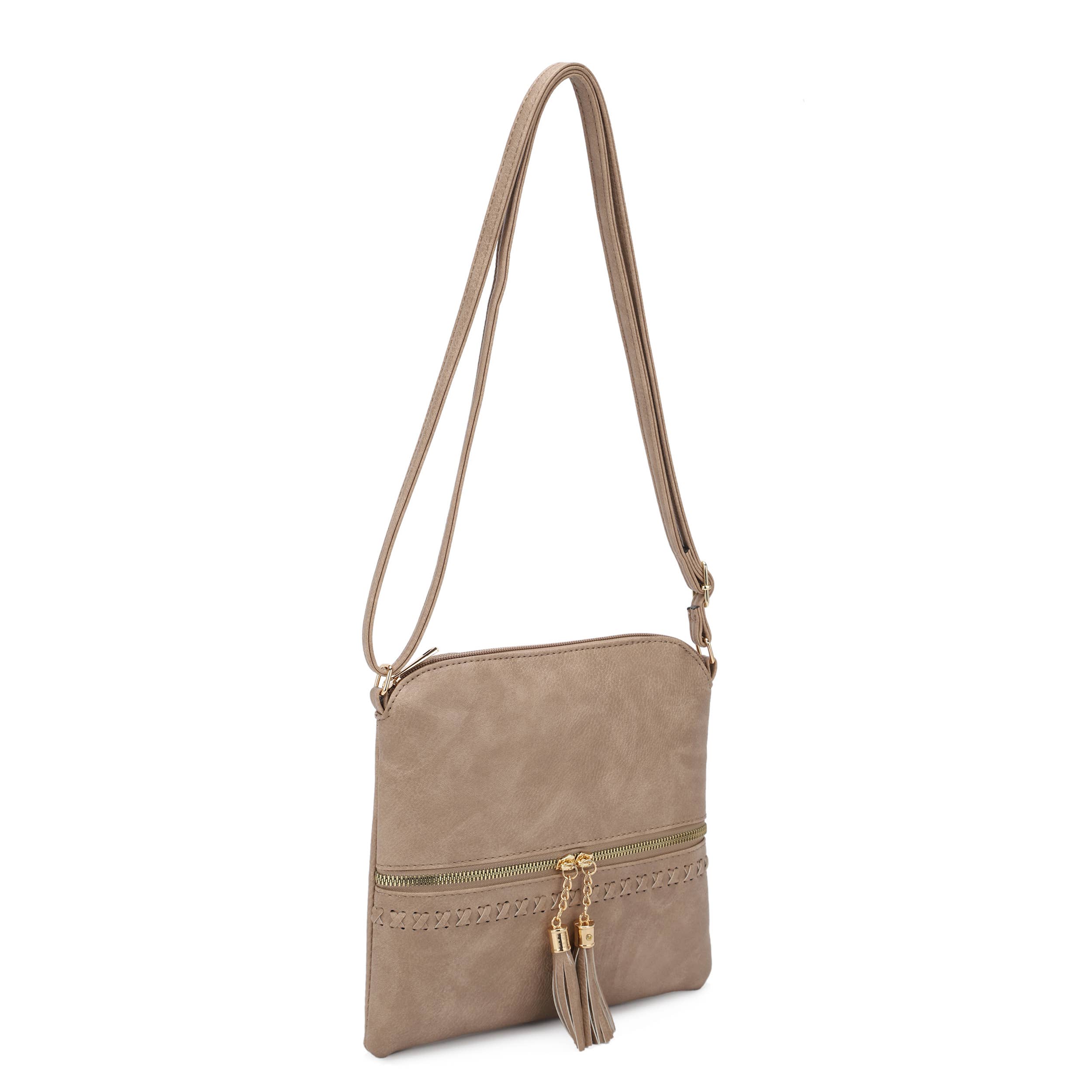 KAYLA+AVA - Wholesale Crossbodytas - Dames - JILLIAN CROSSBODY MET VLECHTWERK EN KWASTJE2