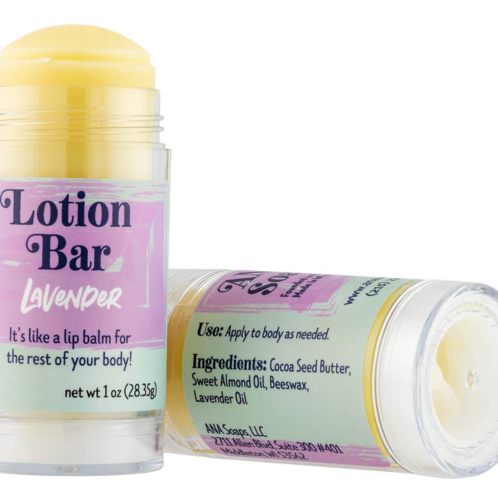 Lavender Lotion Bar for wholesale by ANA Soaps