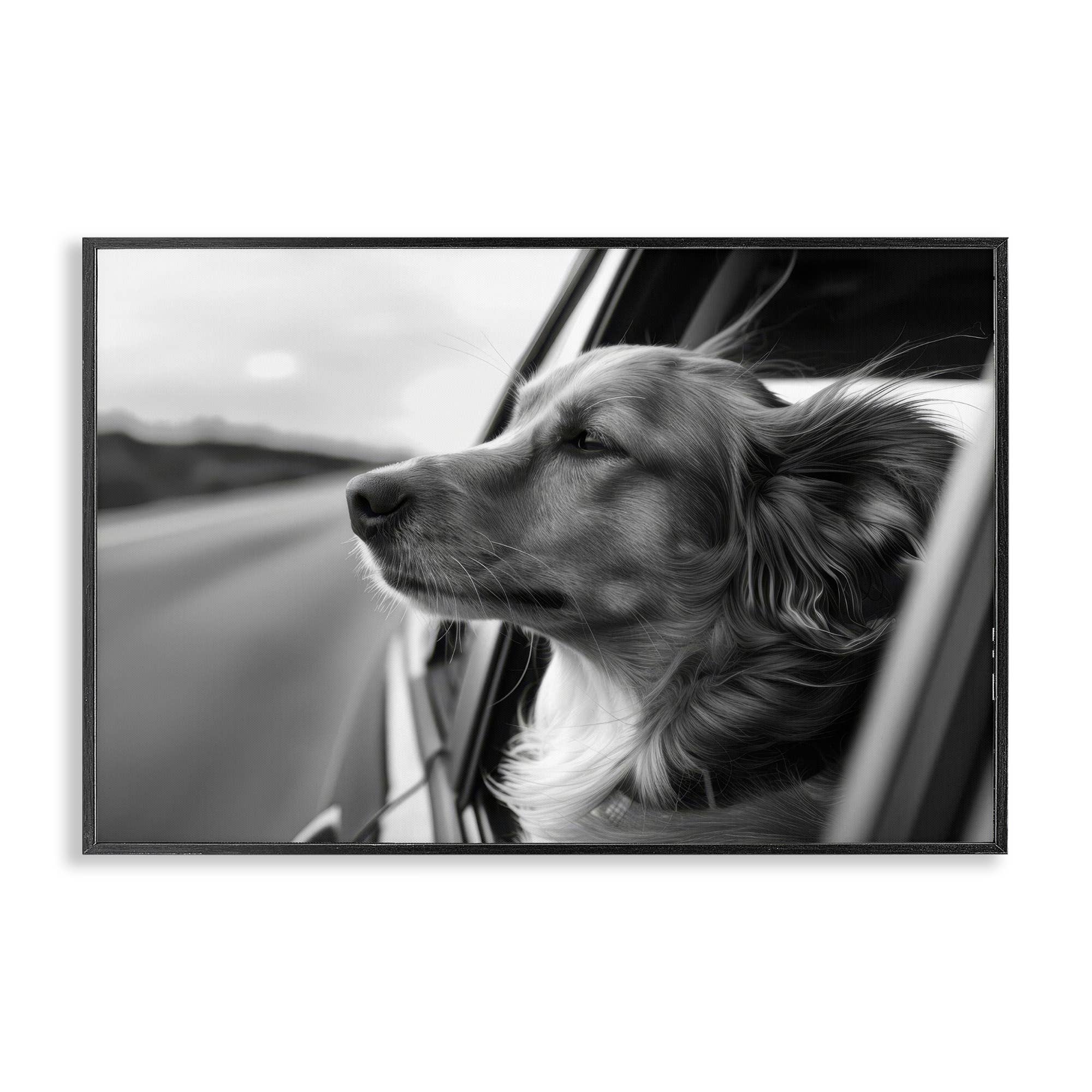 Stupell Industries - Wholesale Wall Sign - Dog Out Car Window - Framed Wall Art0